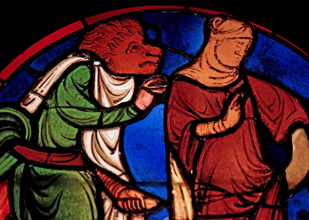 Ördögöt és nőt ábrázol, volt Ste Chapelle, D. öbölben alkotó: French School
