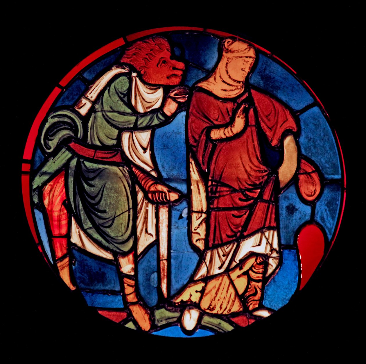 Ördögöt és nőt ábrázol, volt Ste Chapelle, D. öbölben alkotó: French School