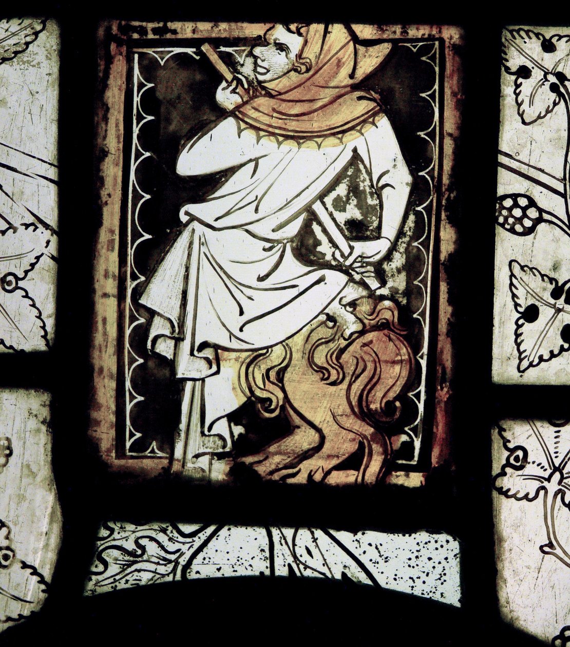 Grisaille ábrázolása groteszkekkel; Normandiából alkotó: French School
