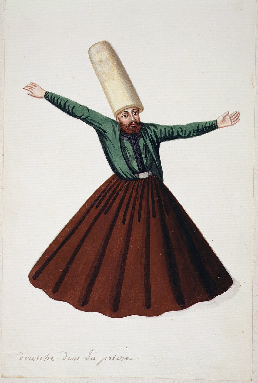 Dervis imában, oszmán korszak, 18. század harmadik negyede (wc papíron) alkotó: French School