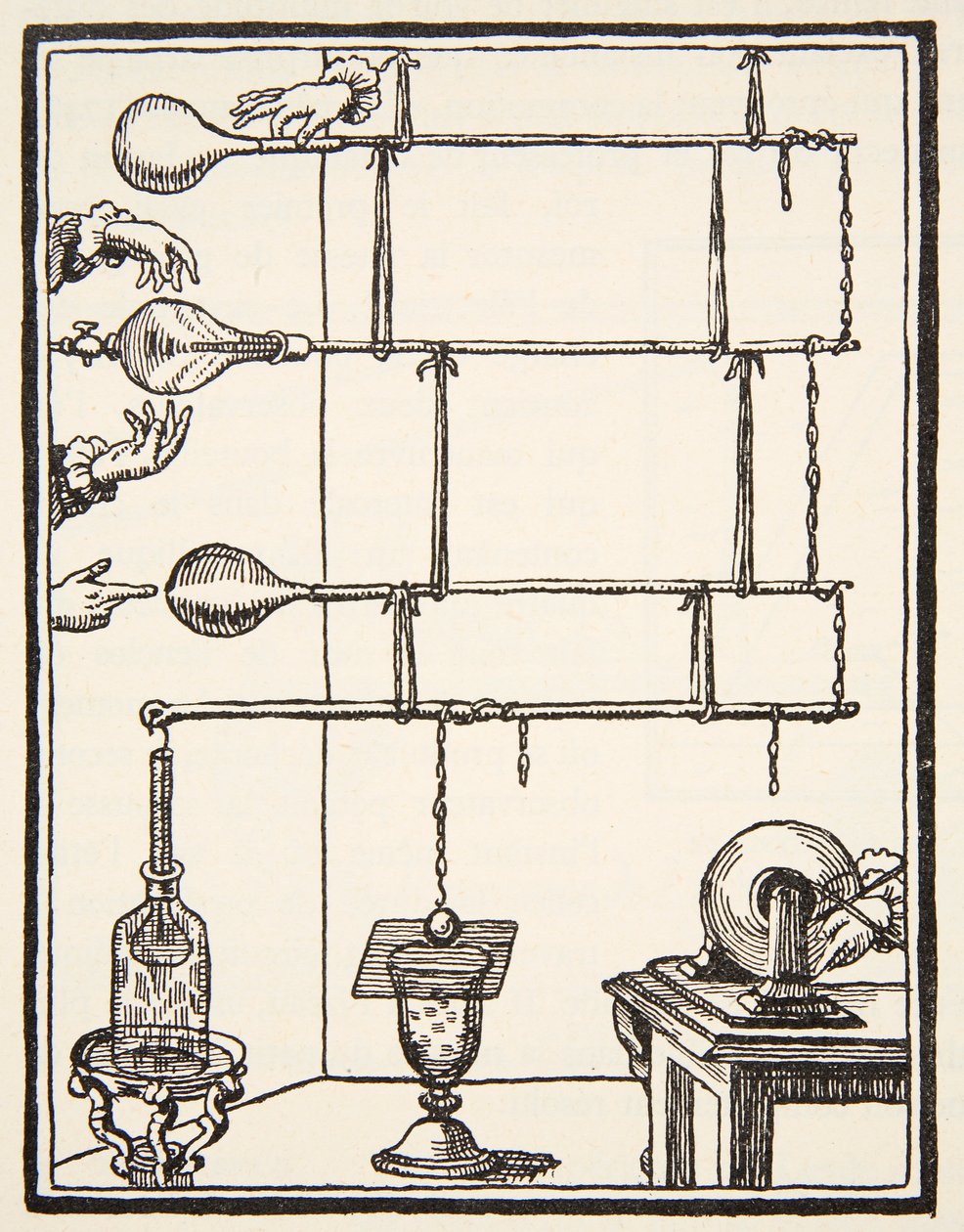 Descarges electriques dan lai rarefie, 1753, másolat: Boris Mestchersky (†1957) illusztráció a Histoire de la Nation Francaise, Sciences, I. és II. kötetből, Gabriel Hanotaux (1853-1944), 1924 (lith) alkotó: French School