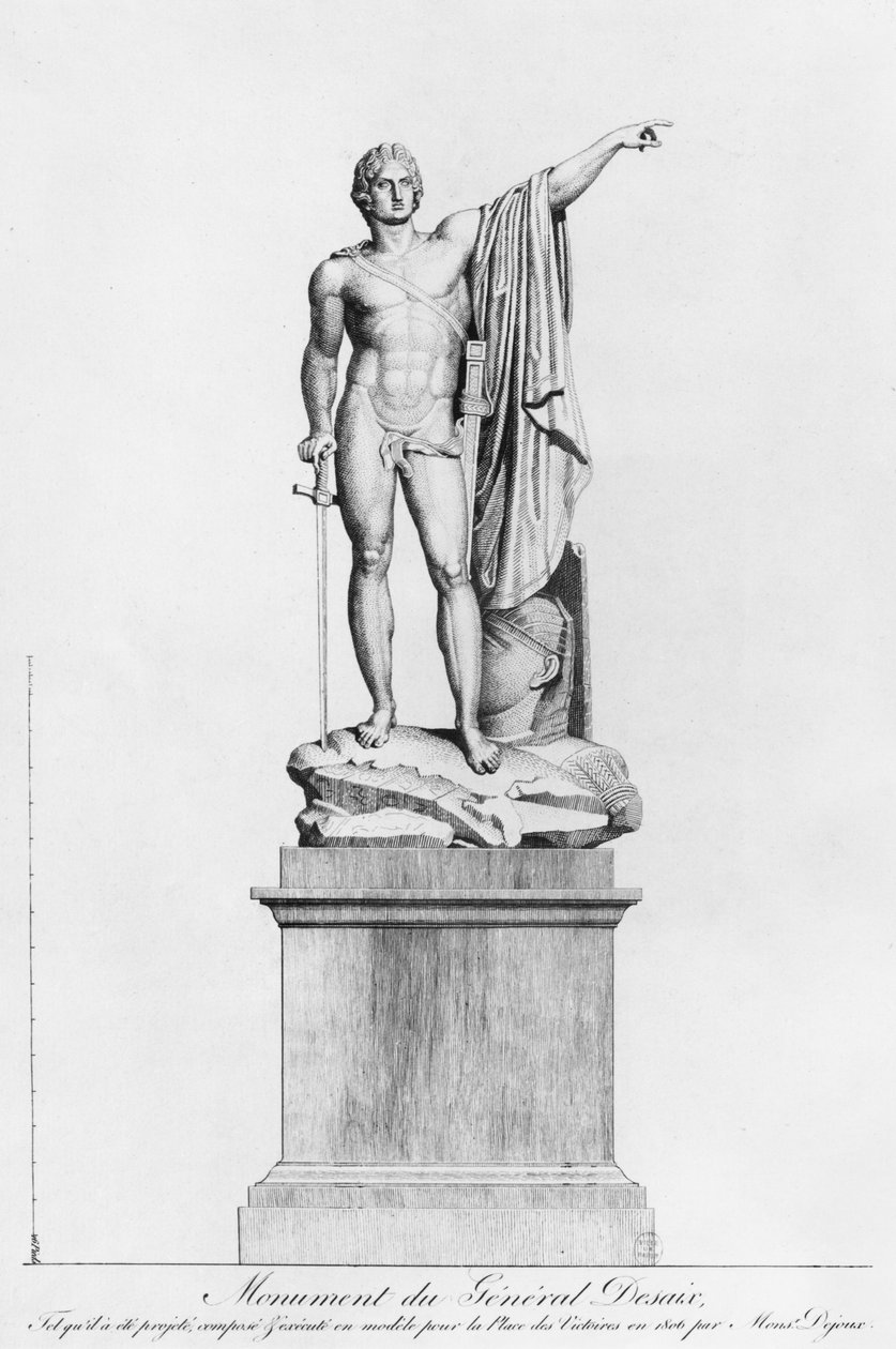 Claude Dejoux szobrász Desaix de Veygoux tábornok emlékművének terve, Place des Victoires, Párizs, 1806 alkotó: French School