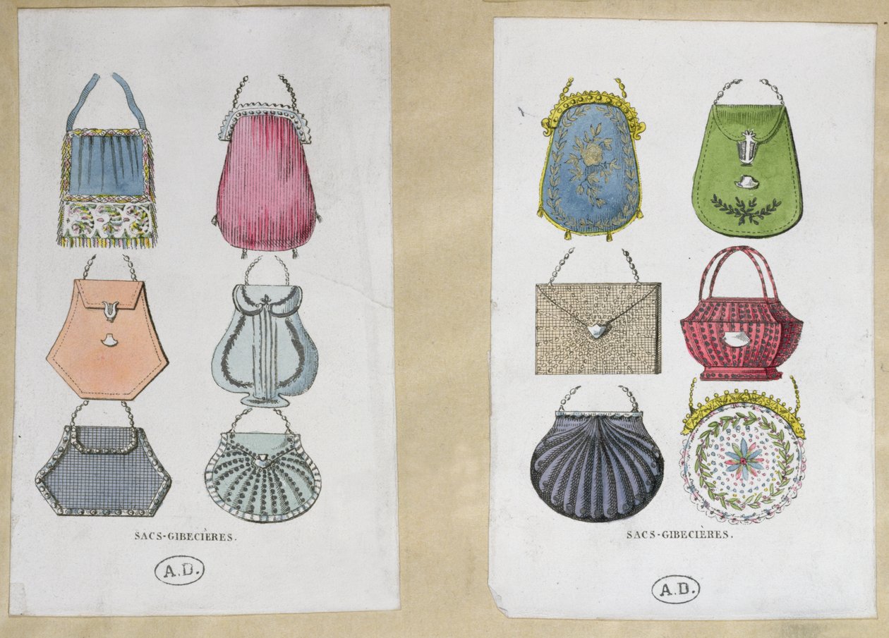 Válltáska minták, 1822 alkotó: French School