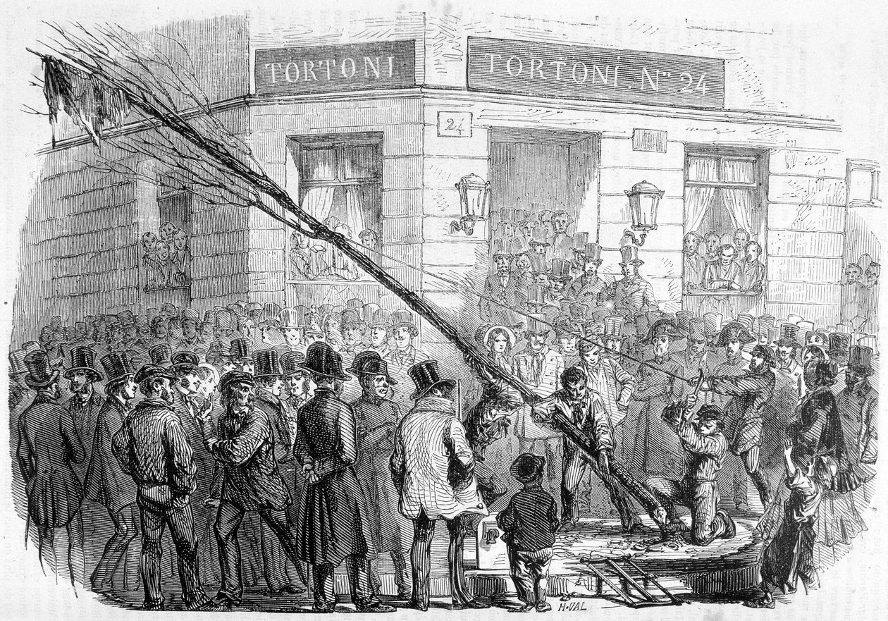 Szabadságfák elpusztítása (1850. február-március) - „Franciaország jelenkori története”, Hachette, Párizs alkotó: French School