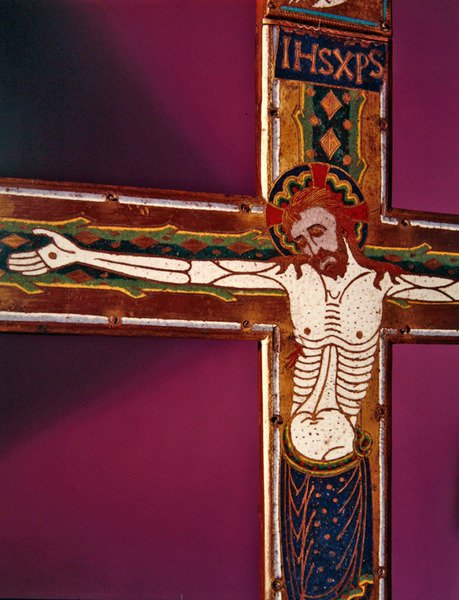 A keresztrefeszítés részlete, 1200 körül (zománc) alkotó: French School