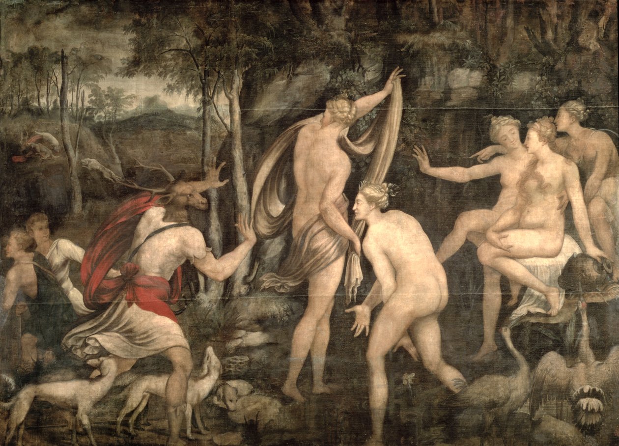 Diana és Actaeon, Fontainebleau Iskola, 16. század közepe alkotó: French School