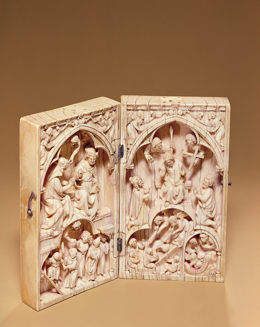 Diptichon a Szűzanya koronázásával és az utolsó ítélettel, 1260-70 alkotó: French School