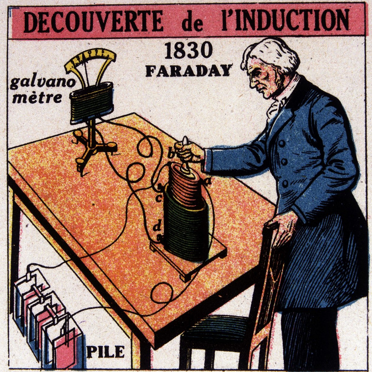 Az indukció felfedezése Faraday által 1830-ban - Arnould „L