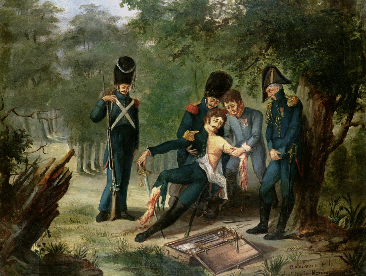 Larreys doktor mentőautó a hanaui csatában, 1813. október 30-31. alkotó: French School