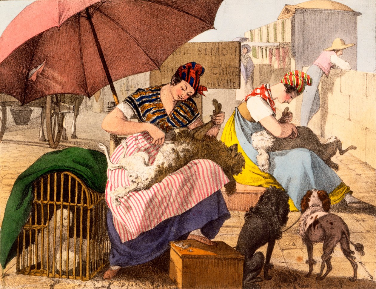 Kutyakozmetikusok, 1820 alkotó: French School