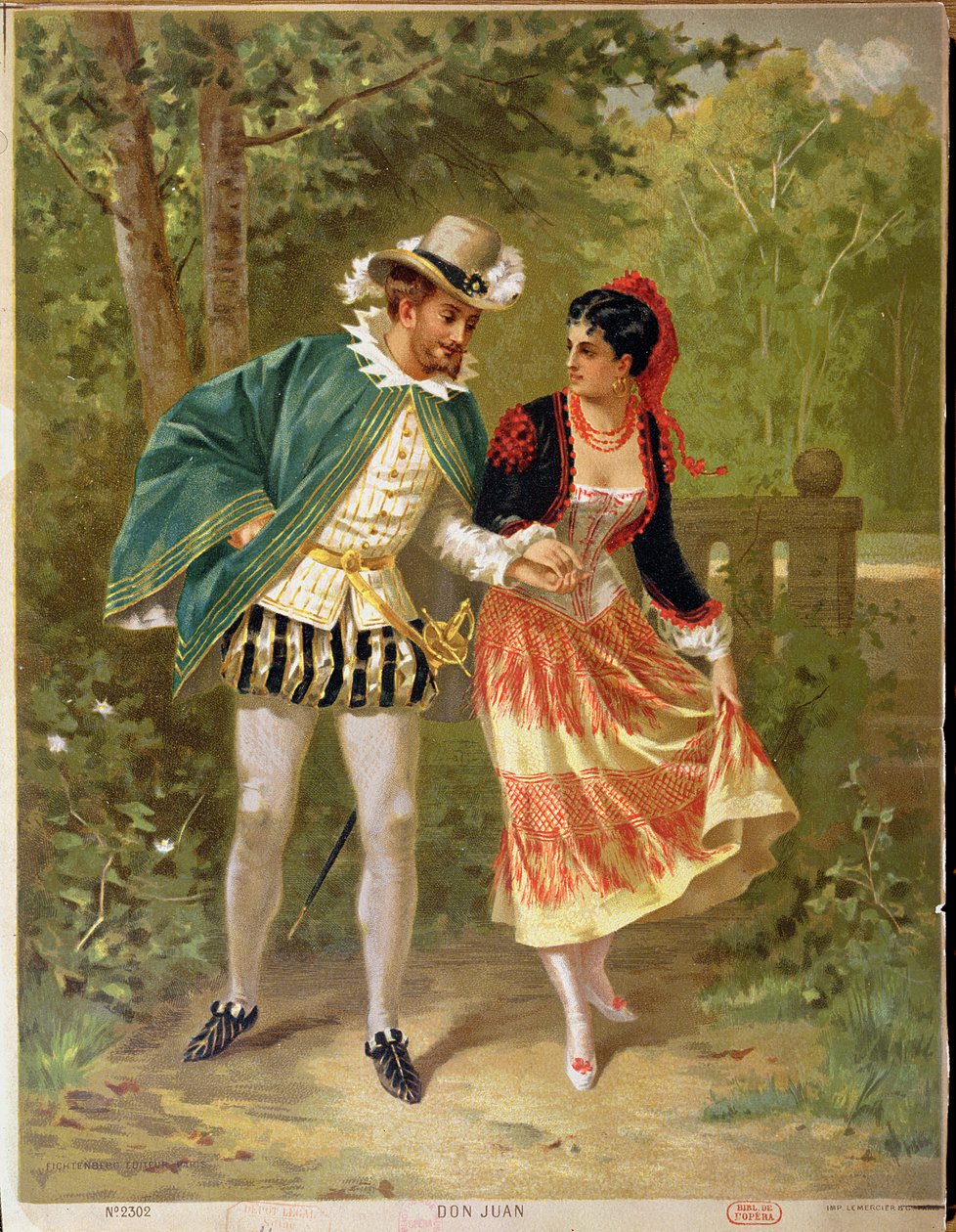 Don Juan, Wolfgang Amadeus Mozart (1756-91) Don Giovanni című operáját illusztráló jelenet, 1879 alkotó: French School