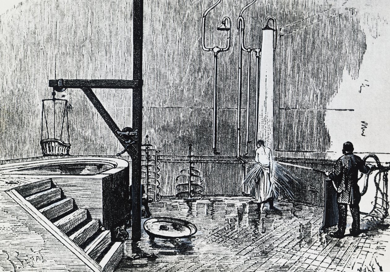Dr. Duval hidroterápiás létesítménye a párizsi Chaillot negyedben alkotó: French School