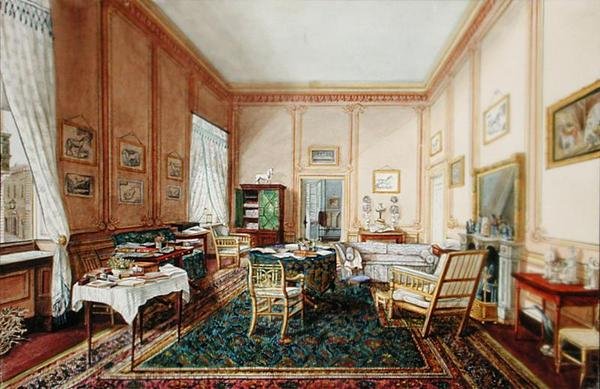 Rajzterem (akvarell, papír) alkotó: French School