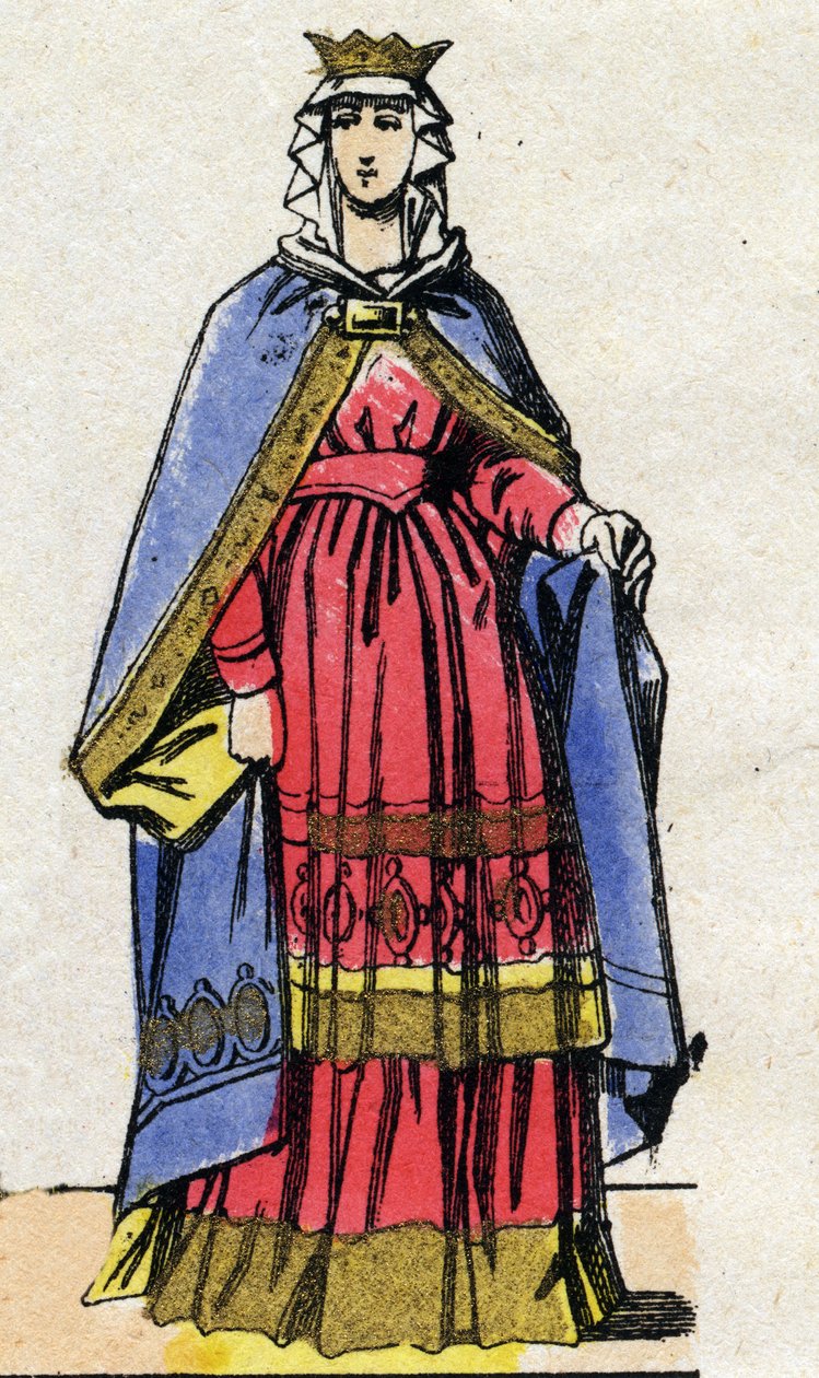 Capetians dinasztia: Savoyai Adél portréja (Alix vagy Adelaide of Maurienne alkotó: French School
