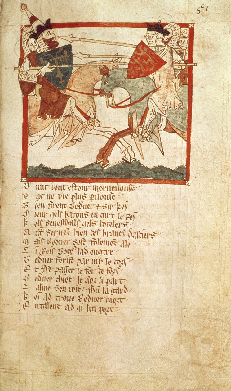 Pl. 3028 f.51 Arthur harcol Lucius császárral, a 