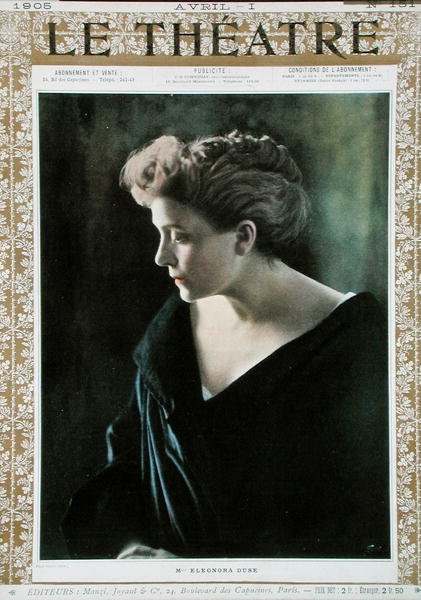 Eleonora Duse (1858-1924), illusztráció a „Le Theatre” magazin borítóján alkotó: French School