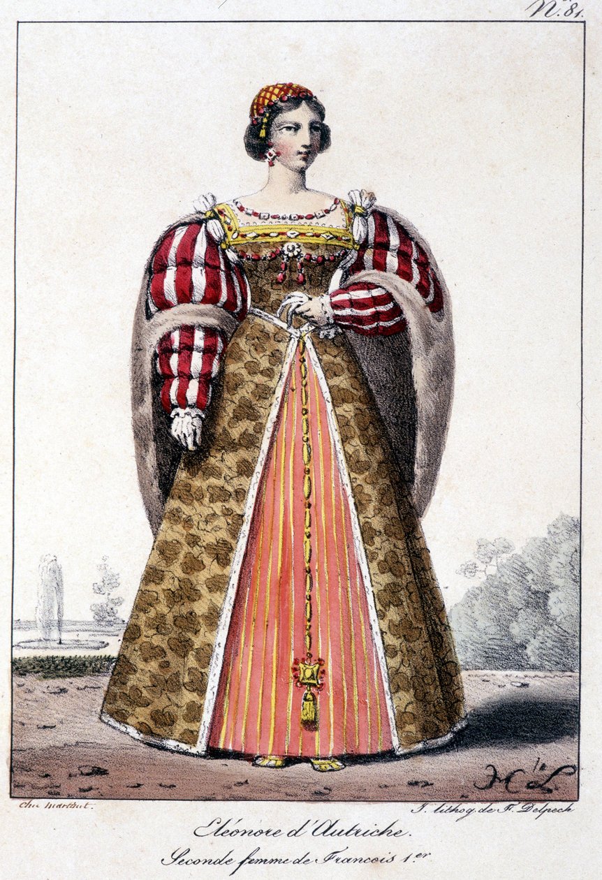 Ausztriai Eleonore (1498/1558), Spanyolország csecsemője, Manoel portugál király felesége és I. Ferenc francia király második felesége. alkotó: French School