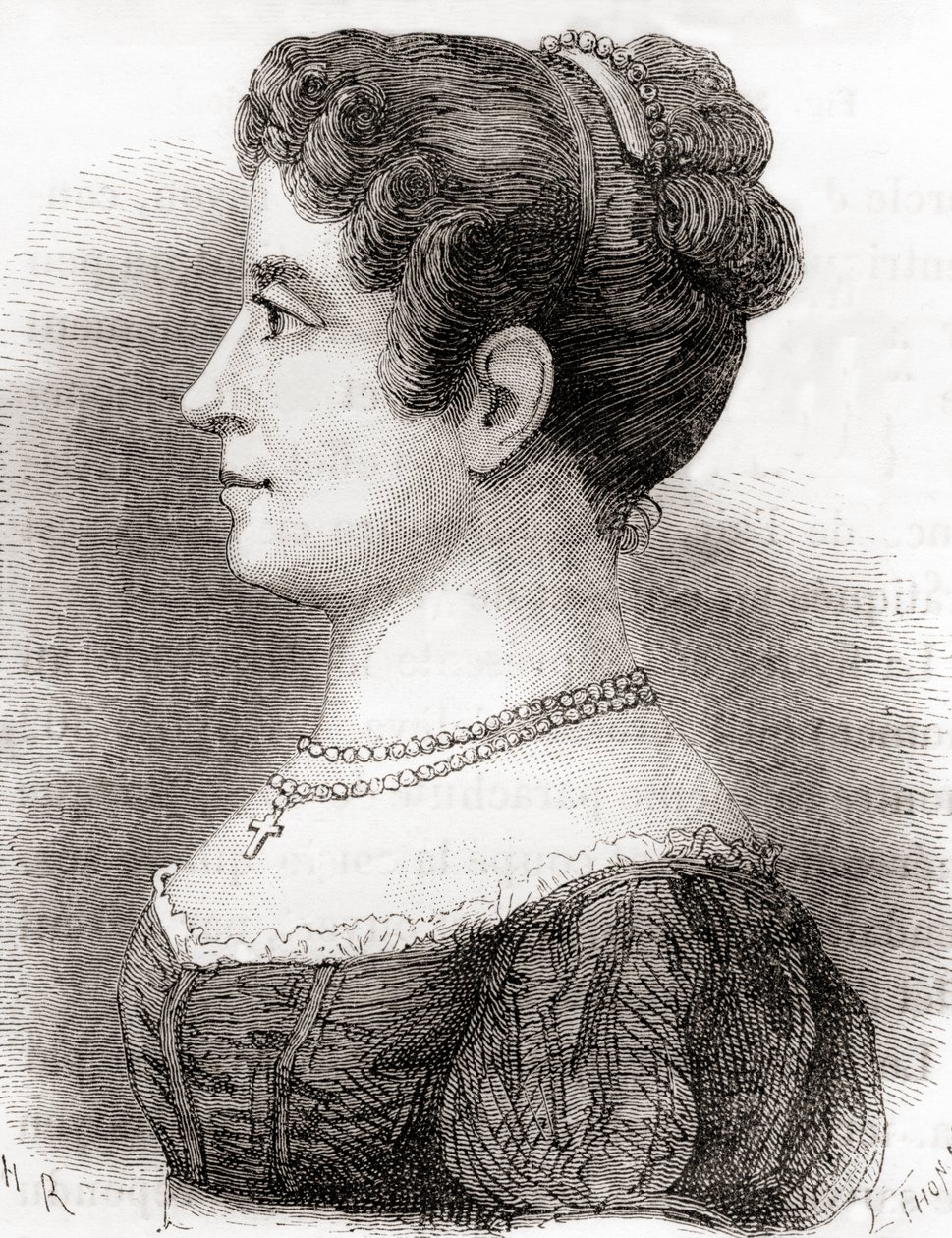 Élisa Garnerin, a "Les Merveilles de la Science" című, 1870 körül megjelent kötetből (litográfia). alkotó: French School