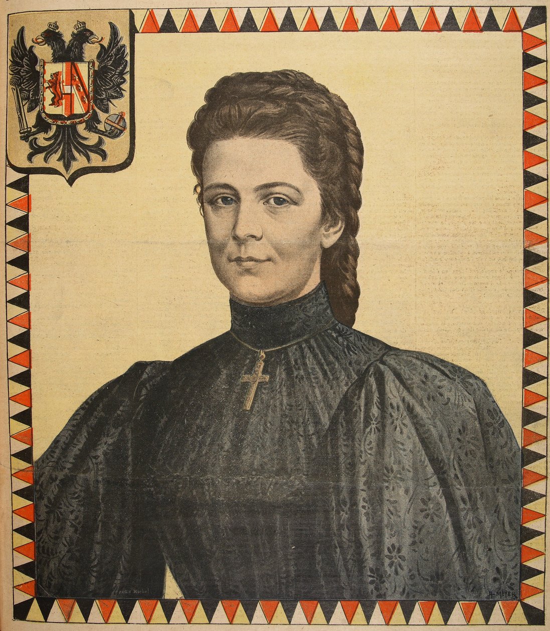 Ausztriai Erzsébet, illusztráció a Le Petit Journal: Supplement illustre, 1898. szeptember 25. alkotó: French School