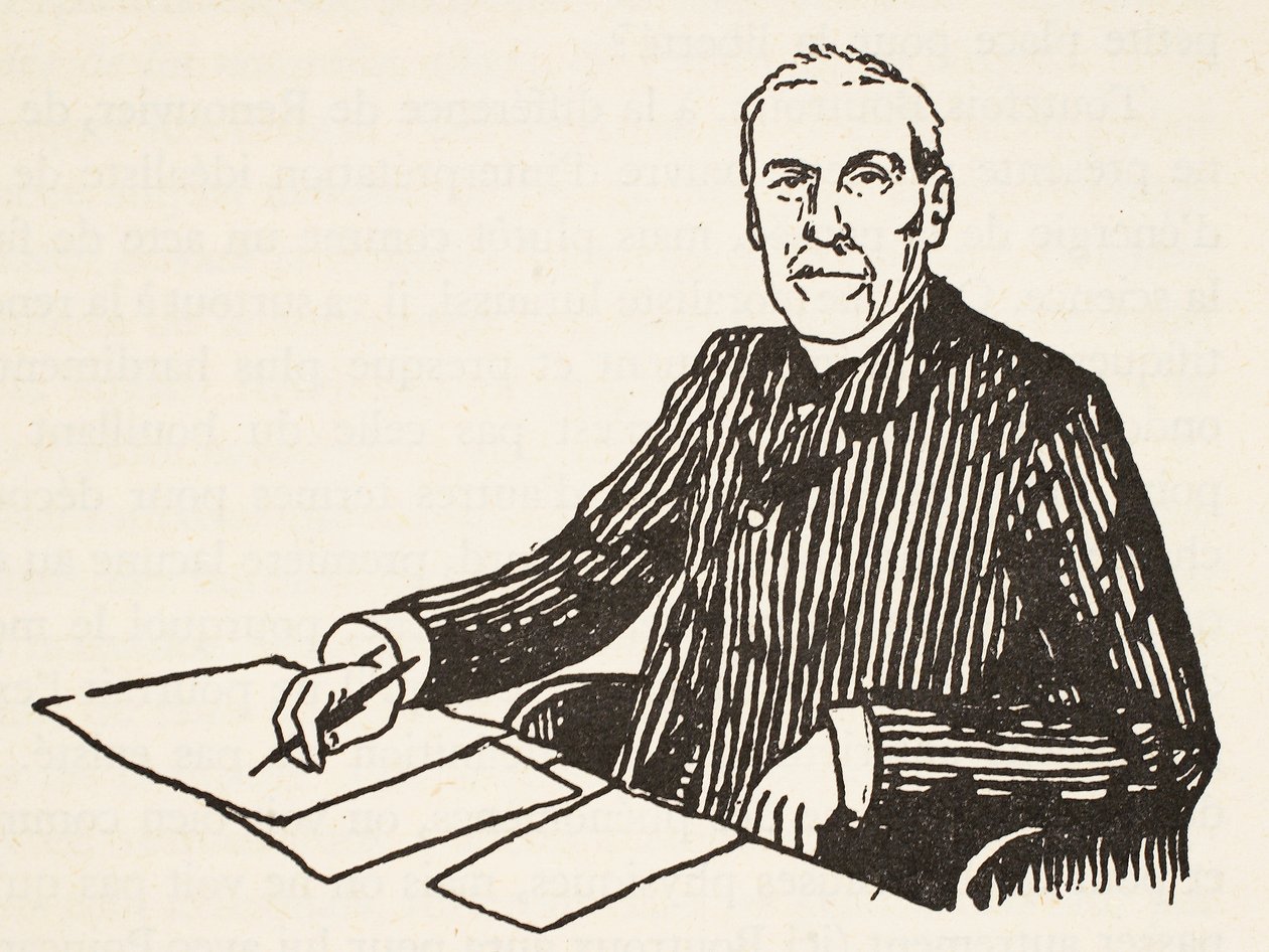 Emile Boutroux, Boris Mestchersky (†1957) másolata, illusztráció a Histoire de la Nation Francaise, Sciences, I. és II. kötetből, Gabriel Hanotaux (1853-1944), 1924 alkotó: French School