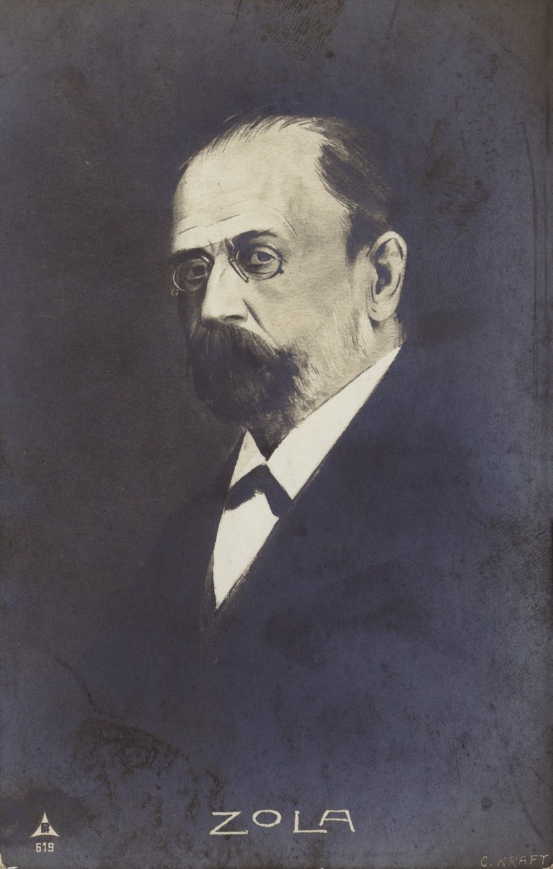 Emile Zola (1840-1902), francia regényíró, újságíró és drámaíró (litho) alkotó: French School