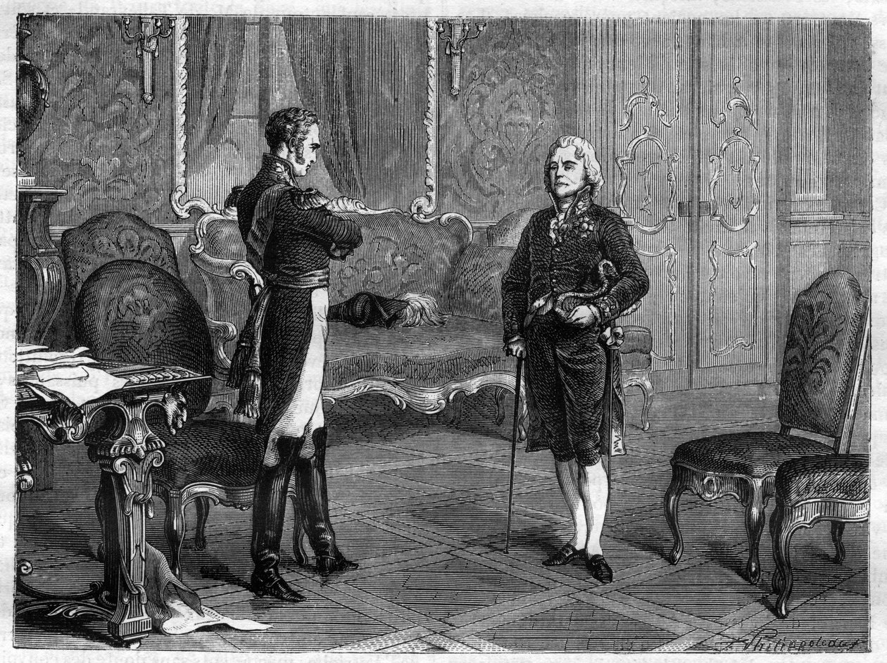 I. Sándor orosz császár (1777-1825) (Alexandre) Charles Maurice de Talleyrand Perigorddal (1754-1838) alkotó: French School