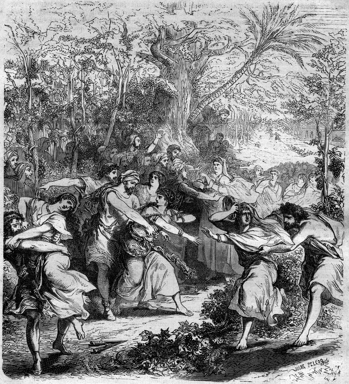 Nicephorus III Botaniates császár (1001-1081), bizánci császár 1078 és 1081 között, elraboltatta a fiatal fiúkat és lányokat. Metszet a „Histoire des Papes-Rois-Queen and Empereurs a travers les centuries” című könyvébe, Maurice Lachatre alkotó: French School