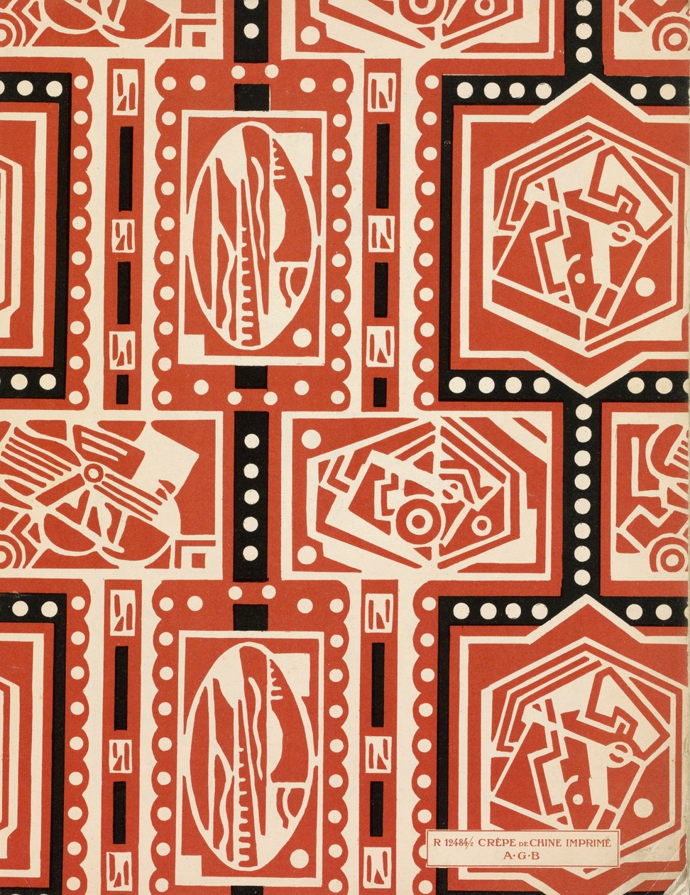 End Paper az Art-Gout_Beaute-tól, 1920-as évek (pochoir nyomtatás) alkotó: French School