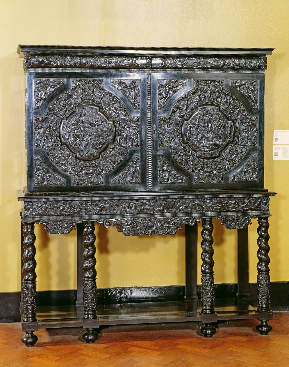 Endymion kabinet, francia, c. 1650 (ébenfa, tölgy és fenyő tetemén) alkotó: French School