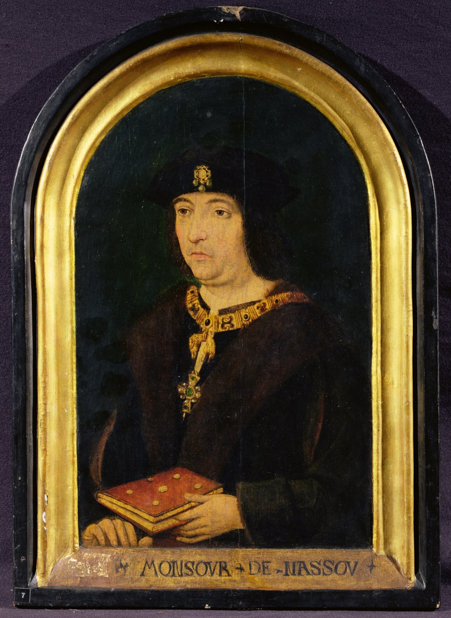 Englebert II ("Monsour de Nassou" felirattal) 1499-1531 körül (olaj a táblán) alkotó: French School