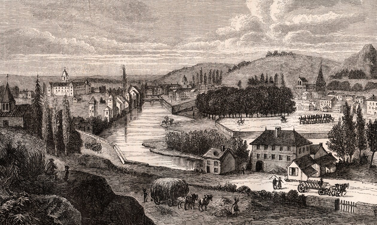 Epinal - Lorraine - metszet V.A. Malt-Brown „La France illustrée: földrajz, történelem, statisztikai igazgatás” c. 1884 alkotó: French School