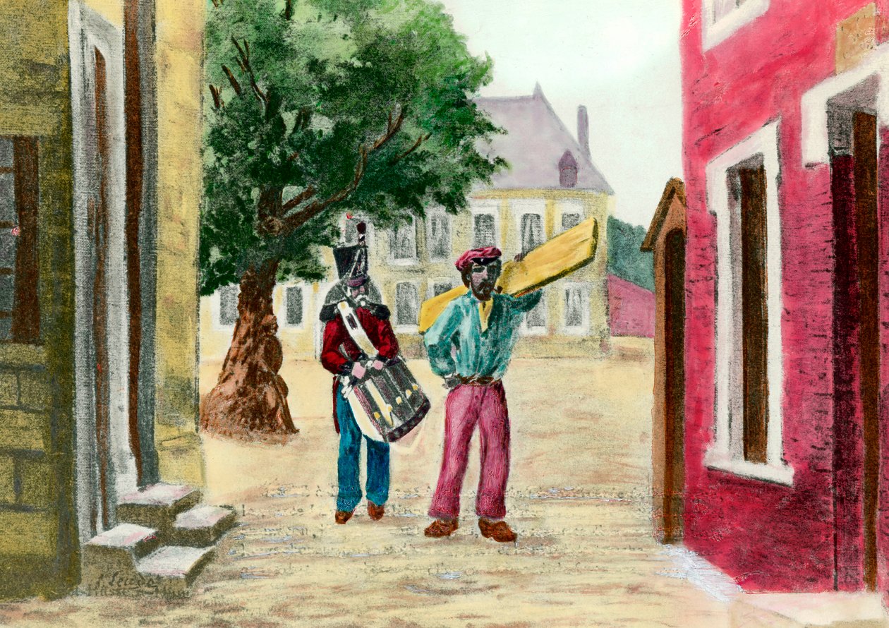 Menekülés III. Napóleon elől: III. Napóleon herceg macon álruhája 1846-ban megszökött Fort Hamból. 19. századi metszet. Magángyűjtemény. alkotó: French School