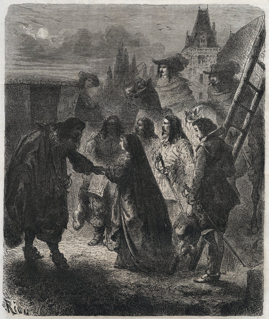 Marie de Medicis (1573-1642) (Maria de Medici) szökése Blois kastélyából február 22-én alkotó: French School
