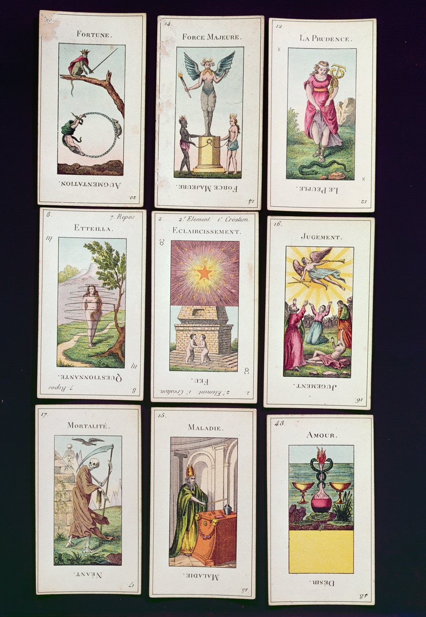 Etteilla Tarot kártyák alkotó: French School