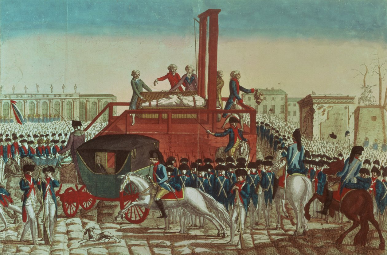 XVI. Lajos (1754-93) kivégzése 1793. január 21-én (lásd még: 154902) alkotó: French School