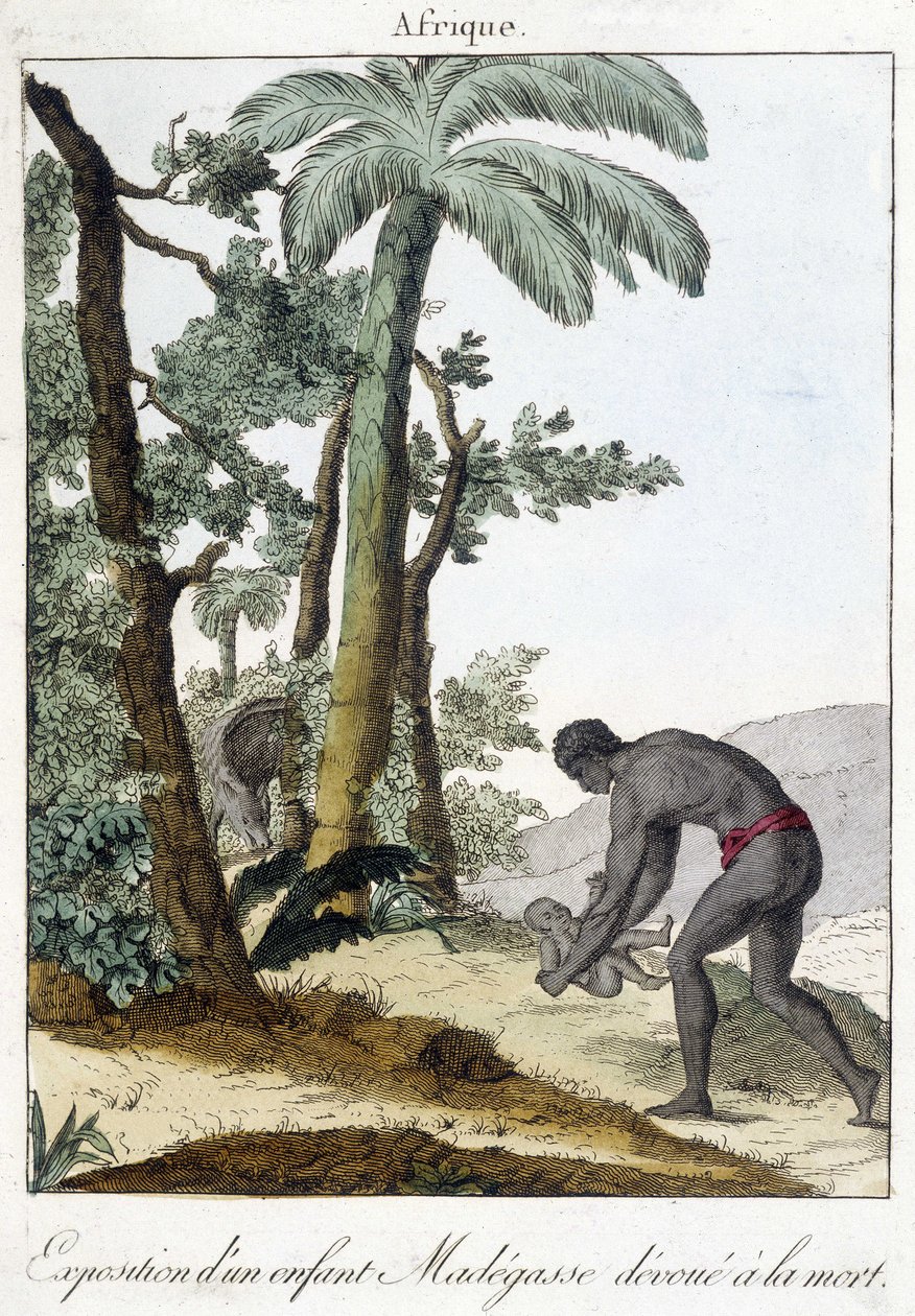 A halálnak szentelt Madegasse-gyermek kiállítása. 1811 alkotó: French School