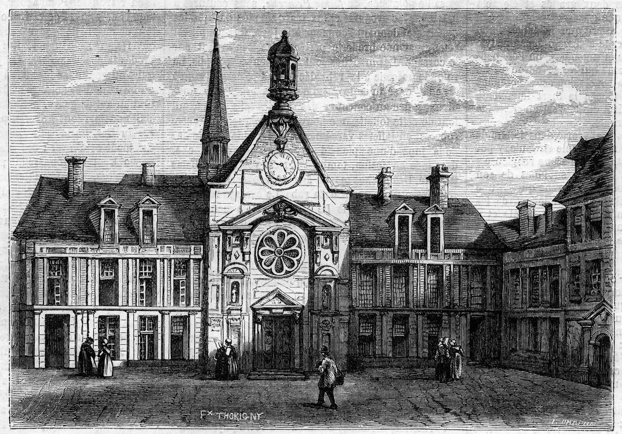 Az 1634 és 1757 között épült, 1861-ben felújított Gyógyíthatatlan Női Kórház külső képe. Laennec Kórháznak is hívják. Párizs alkotó: French School