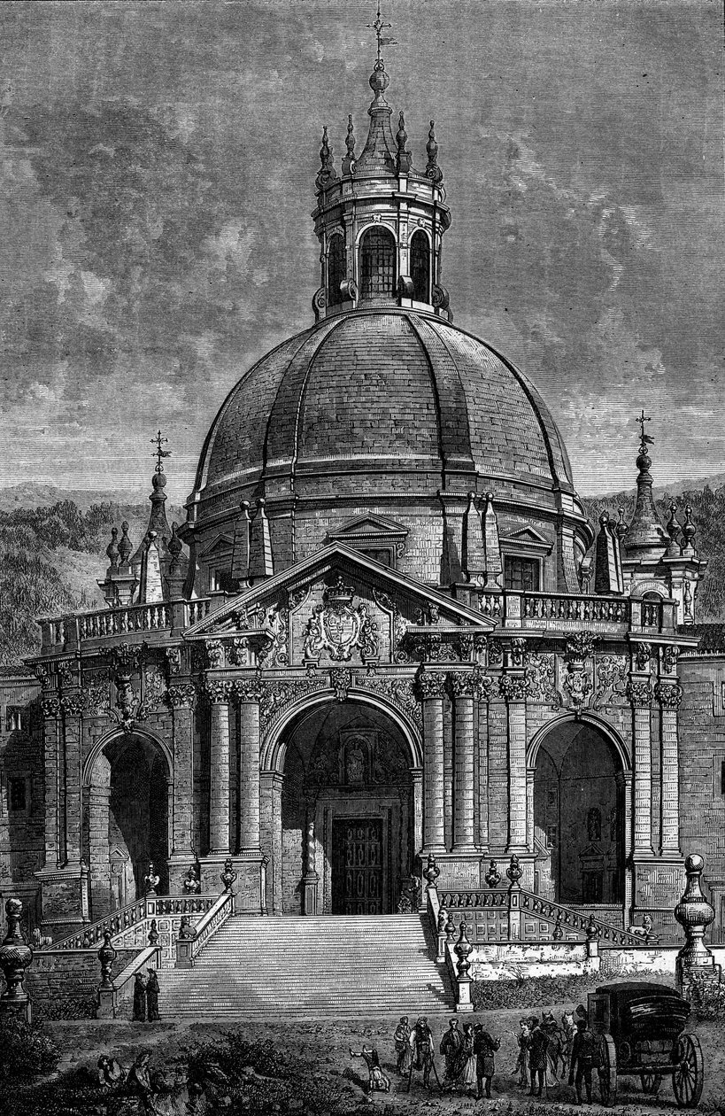 A Loyolai Ignác jezsuita szentély külső nézete Spanyolországban alkotó: French School