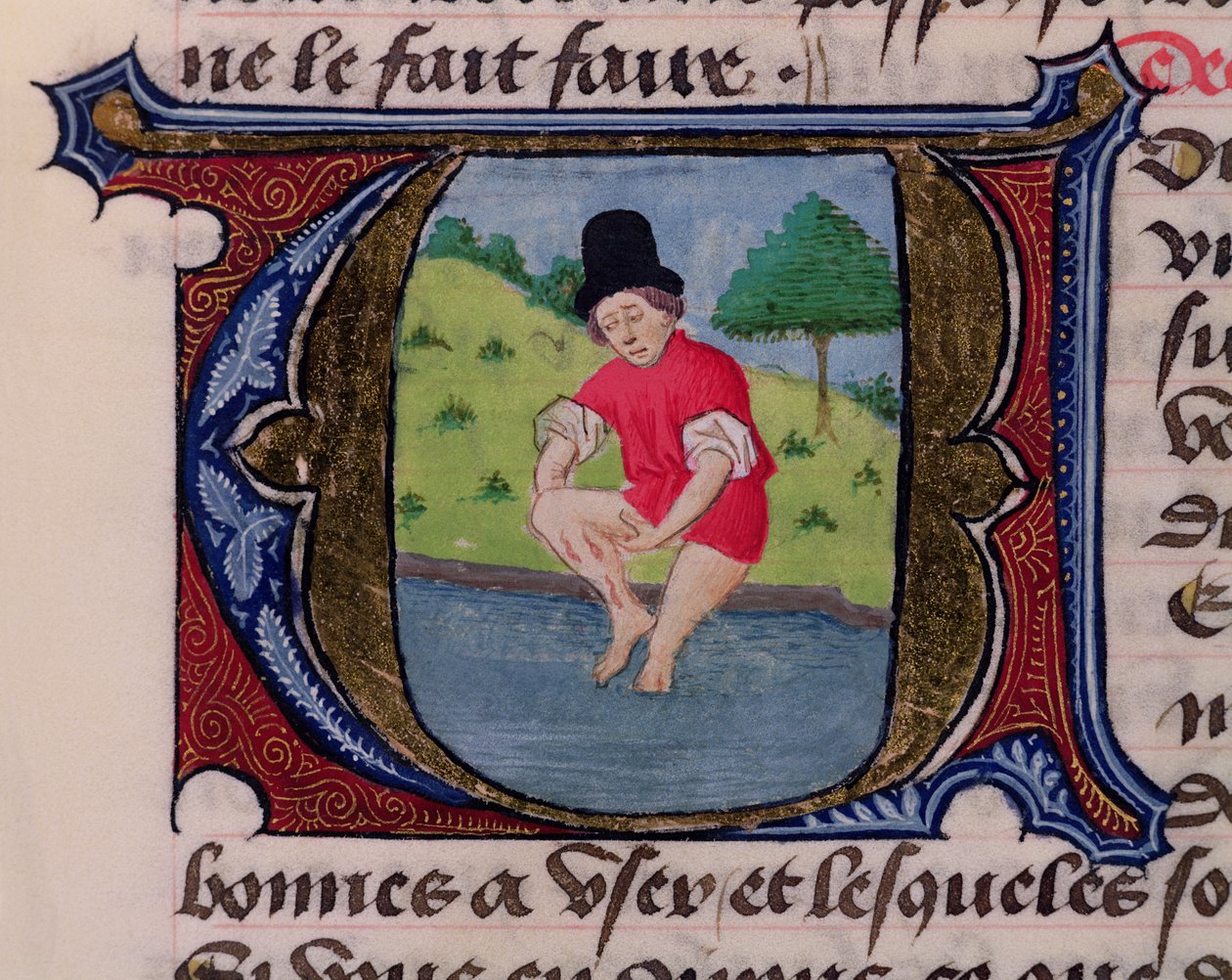 F.27v Leaching, Traite de Medecine, Hildebrand dr Florence, 1356 alkotó: French School