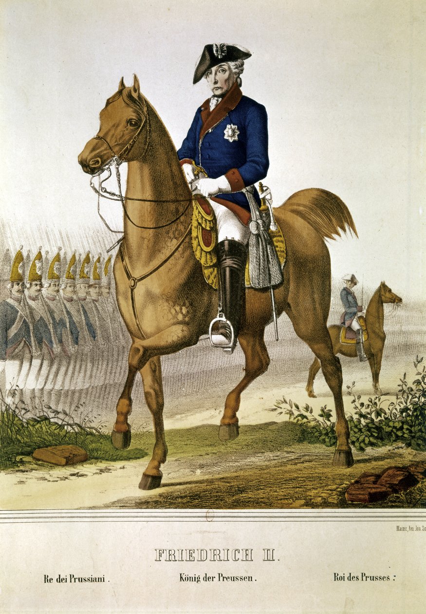 II. FRIEDRICH "A NAGY": Poroszország királya (1712-1786) (nyomtatás) alkotó: French School