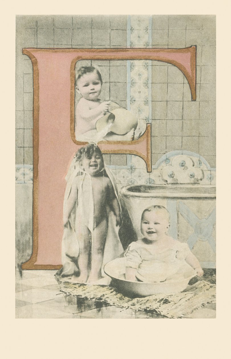 F: Három baba a fürdőszobában alkotó: French School
