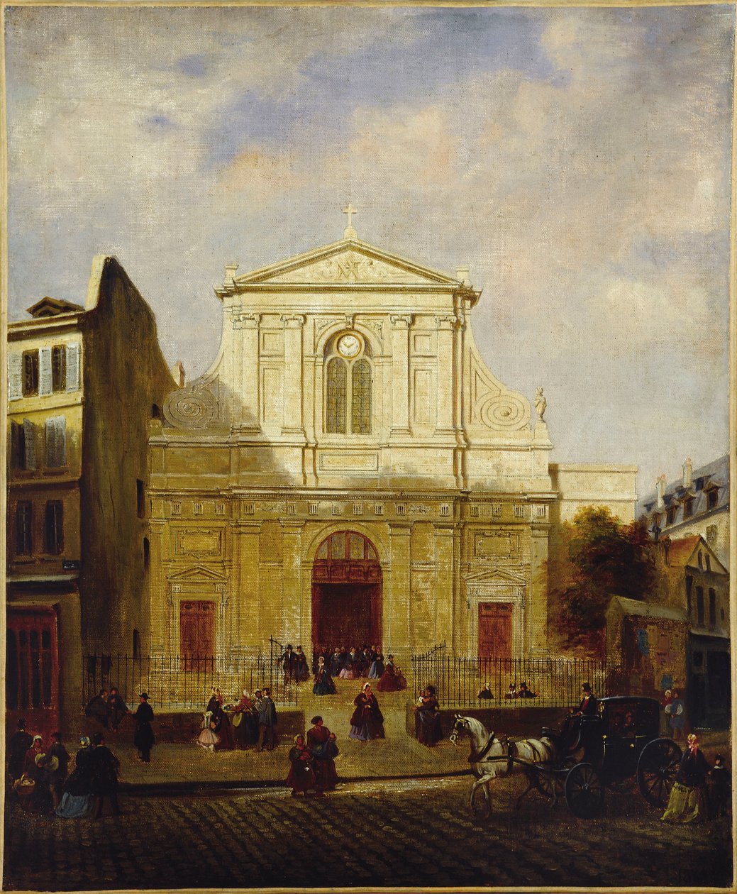 Blancs-Manteaux-i templom homlokzata alkotó: French School