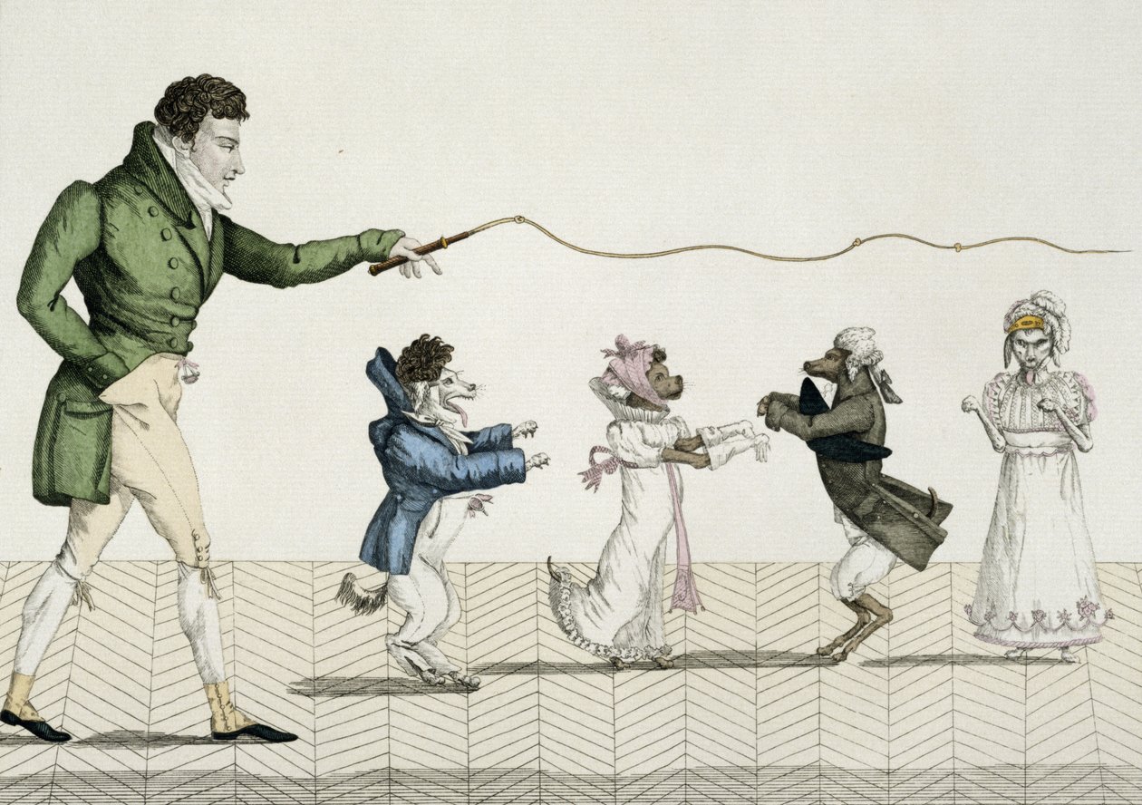 Divatos kutyák, 35-ös lemez a Le Bon Genre-ből, 1808 alkotó: French School