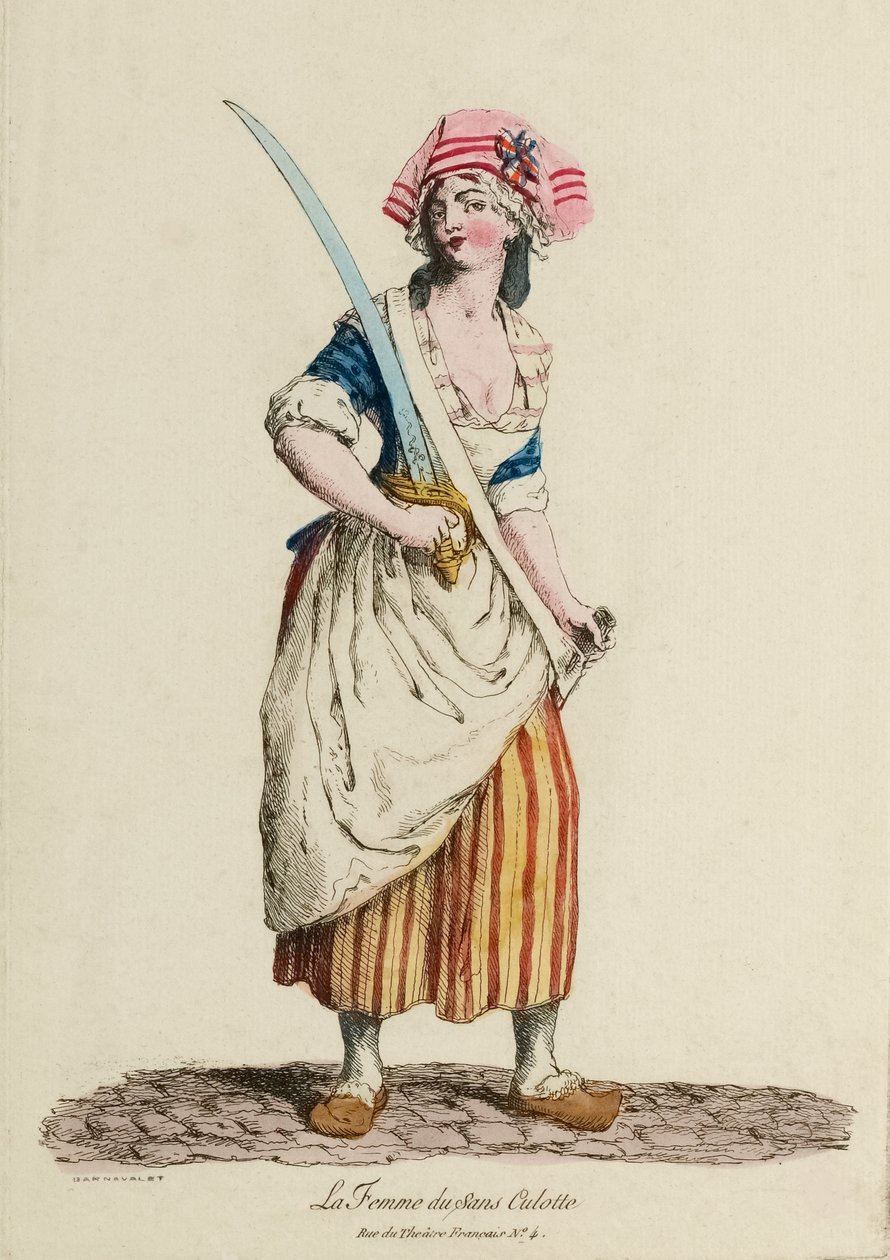 Nő Sans-Culotte, 1792 körül (metszet) alkotó: French School