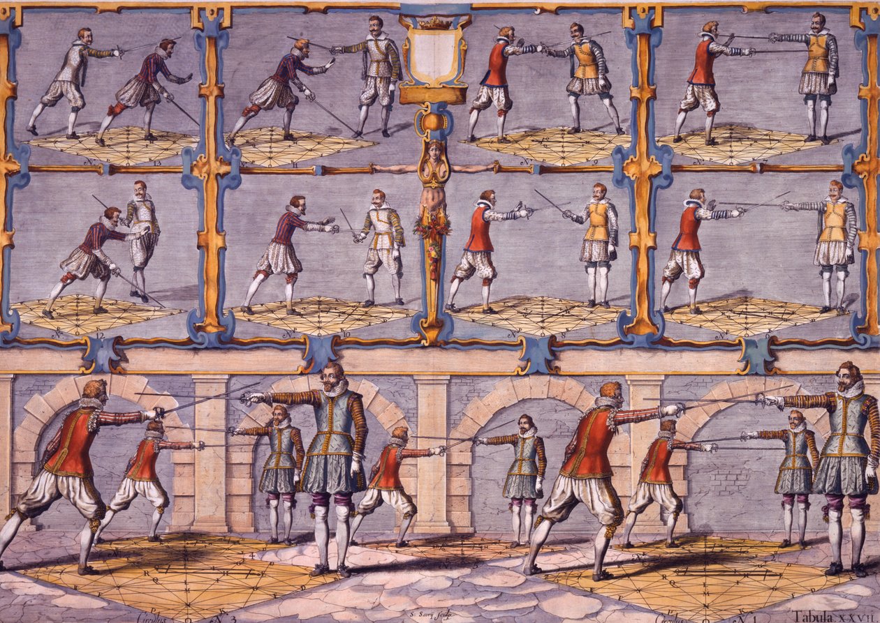 Vívás, Girard Thibault Academie de lEspée-ből, 1628-ban alkotó: French School