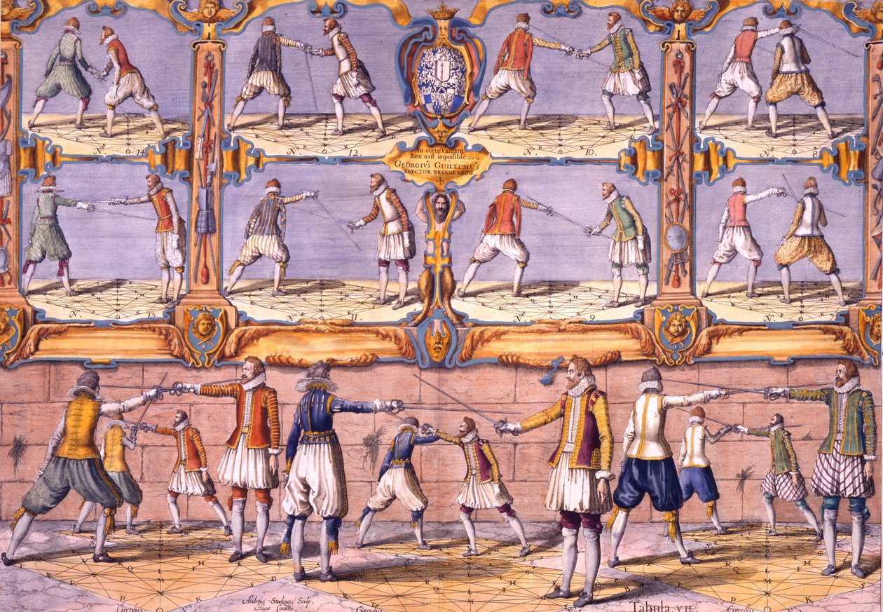Vívás, Girard Thibault Academie de lEspée-ből, 1630-ban alkotó: French School