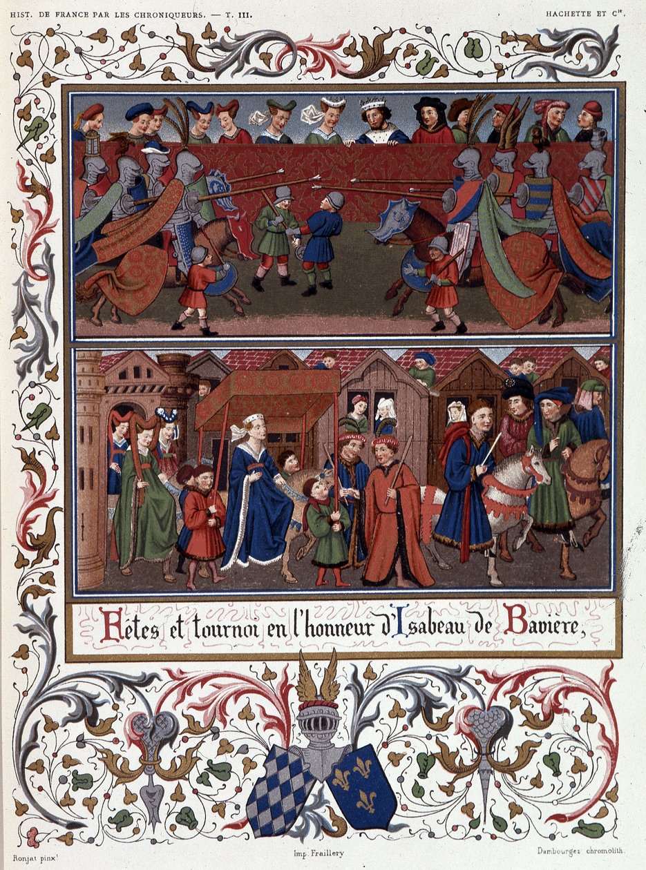 Fesztiválok és versenyek a bajor Isabeau (Isabelle, Elisabeth) tiszteletére (1371-1435) alkotó: French School