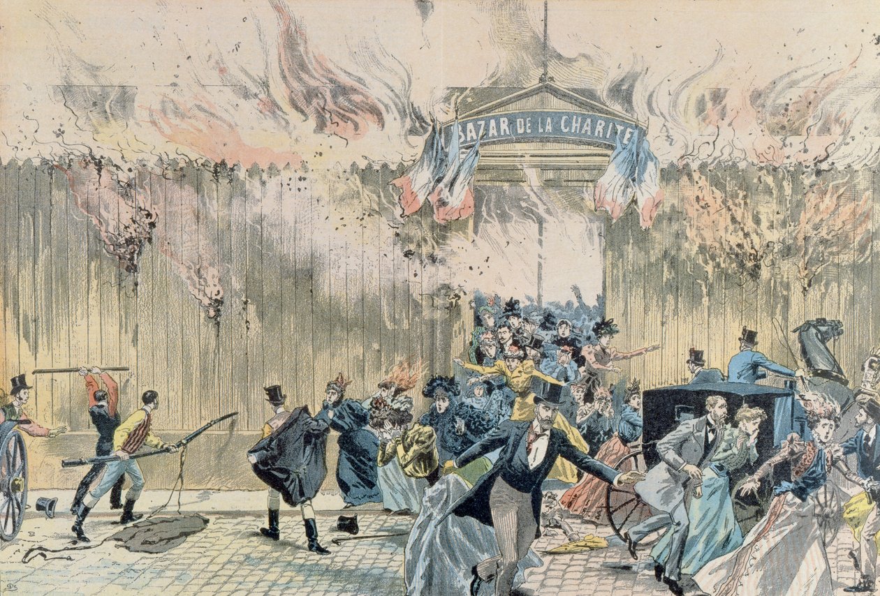 Tűz a Bazar de la Charite-ban, 1897. május 4., Le Pelerinből, 1897 alkotó: French School