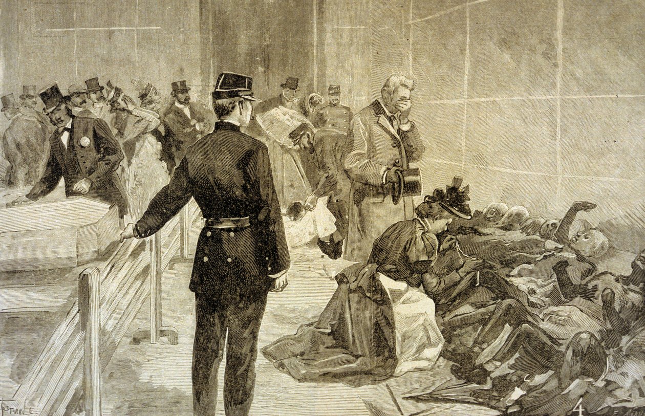 Tűz a párizsi Bazar de la Charite-ban 1897. május 4-én: a katasztrófa után a családok azonosították az áldozatokat a Palais de l