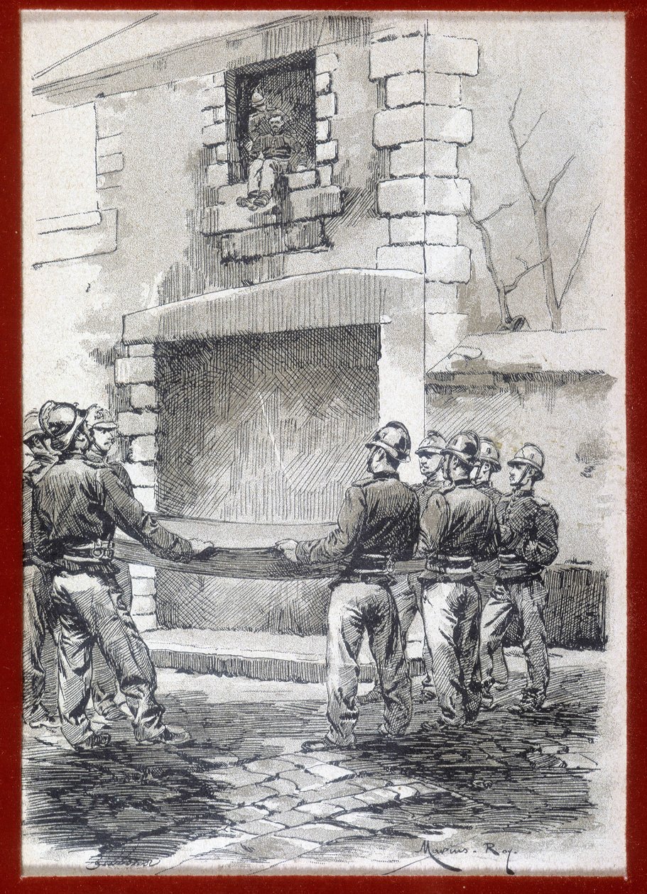 Firefighters, The Rescue Blanket, 19. század eleje. alkotó: French School